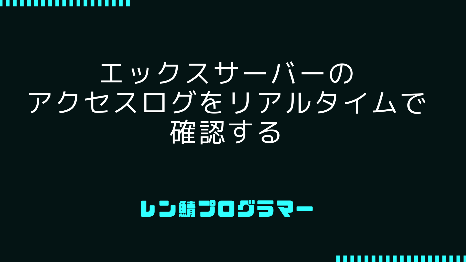 エックスサーバーのアクセスログ：リアルタイムや過去ログの確認